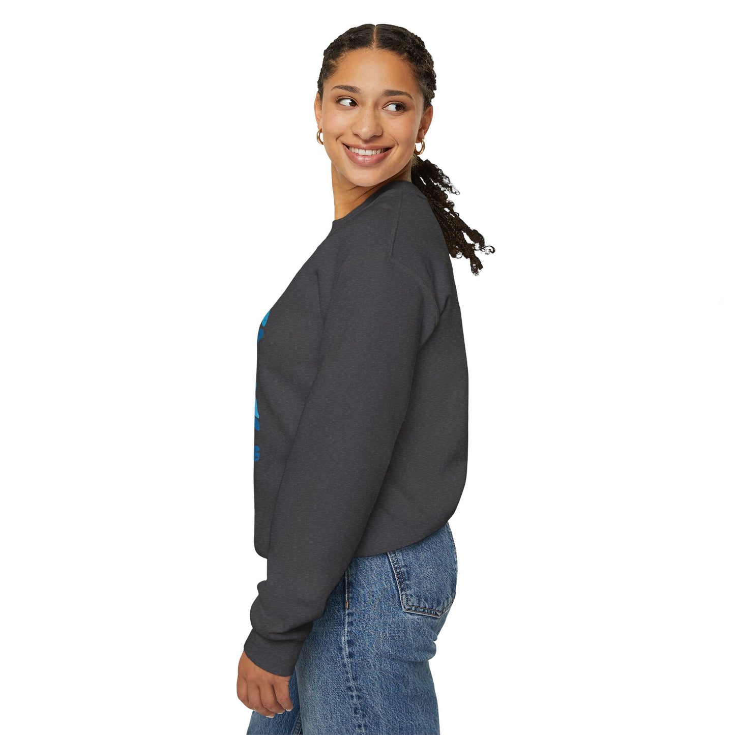 Blue Collar Wife Crewneck Sweatshirt – "Dirty Man Clean Money" Graphic