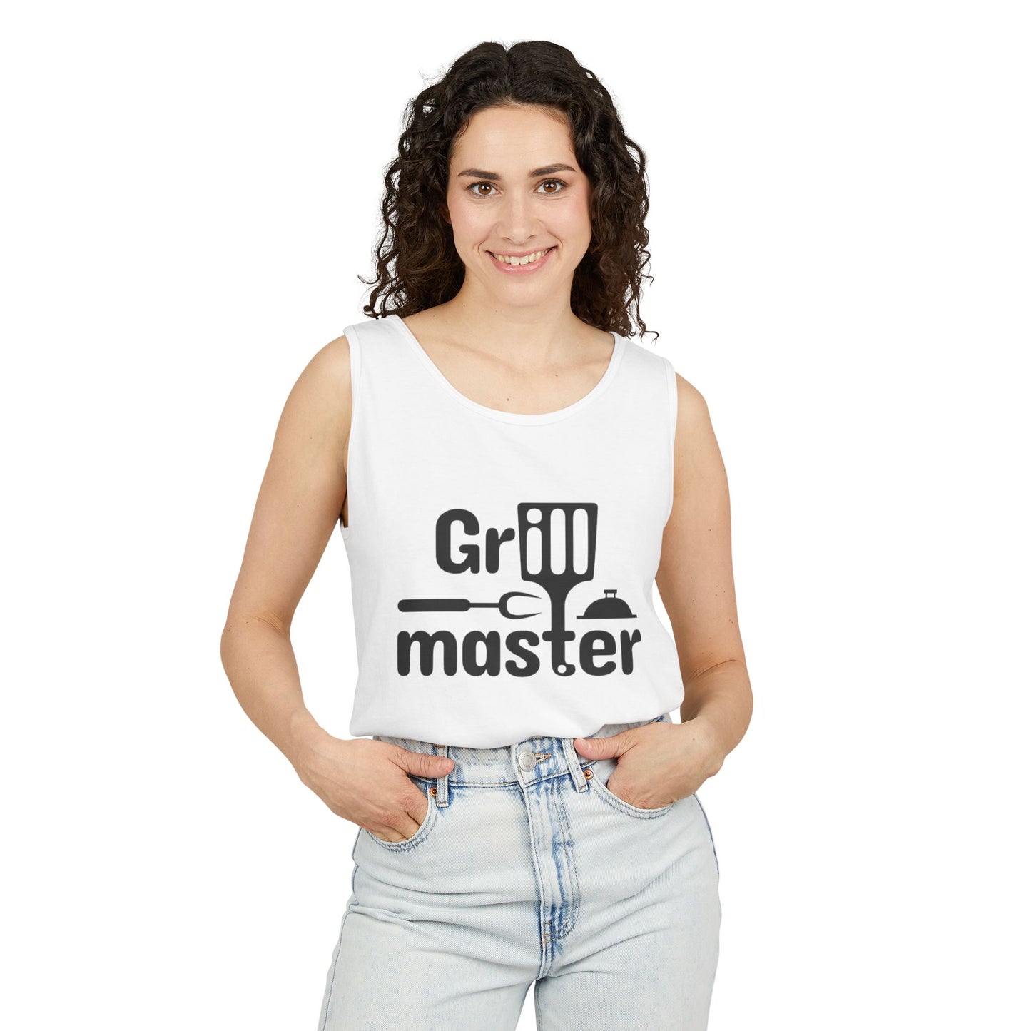 Grill Master Tank Top — Funny BBQ Apron-Style Graphic for Dad, Father’s Day & Summer Cookouts