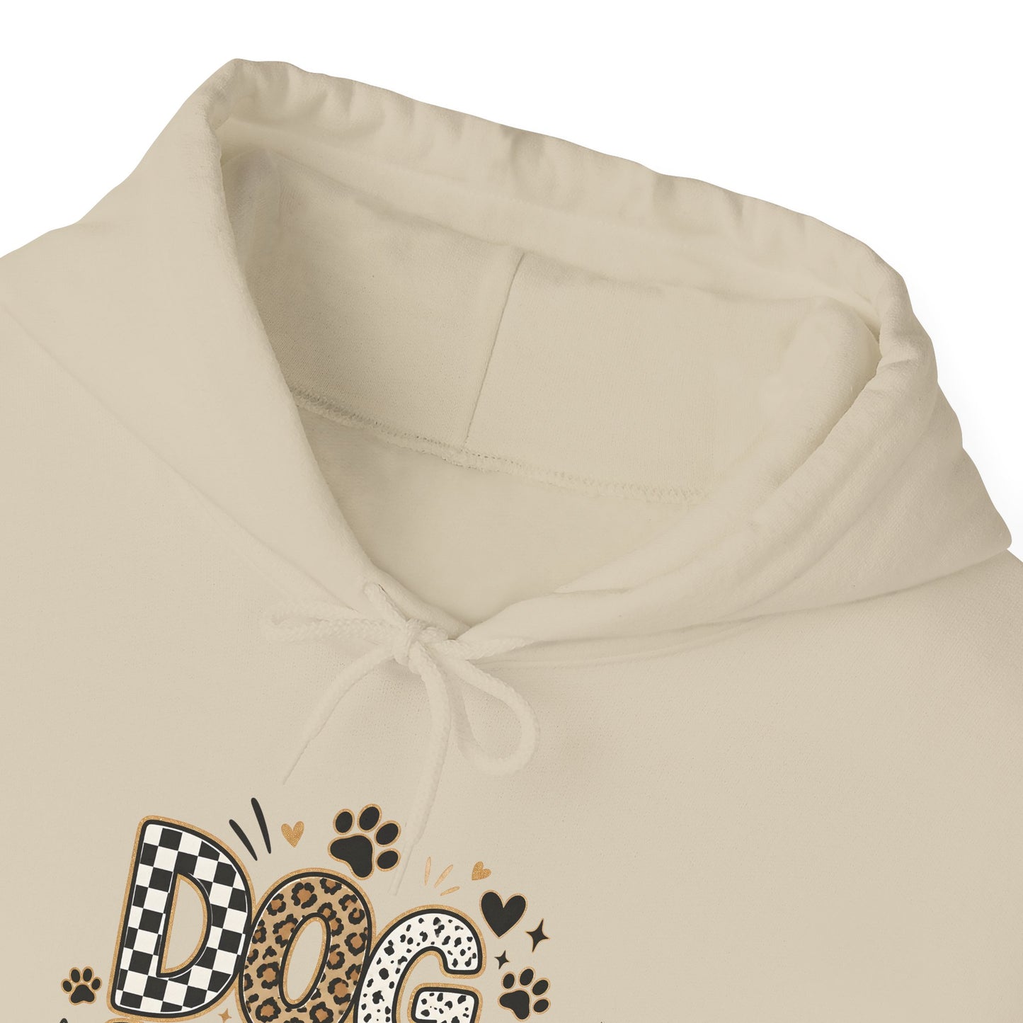 Dog Mom Hoodie — Leopard Paw Graphic Sweatshirt for Pet Lovers