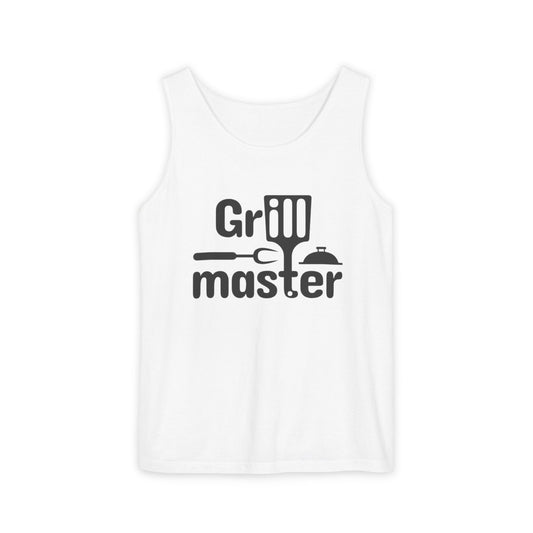 Grill Master Tank Top — Funny BBQ Apron-Style Graphic for Dad, Father’s Day & Summer Cookouts