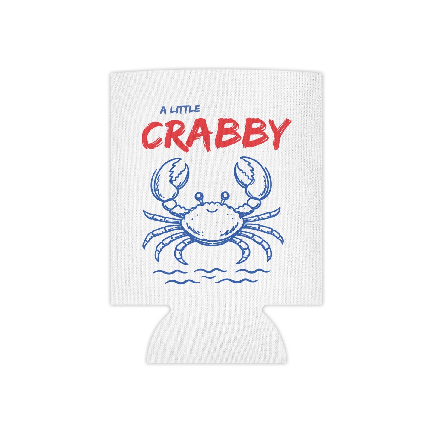 Can Cooler - "A Little Crabby" Crab Beach Koozie
