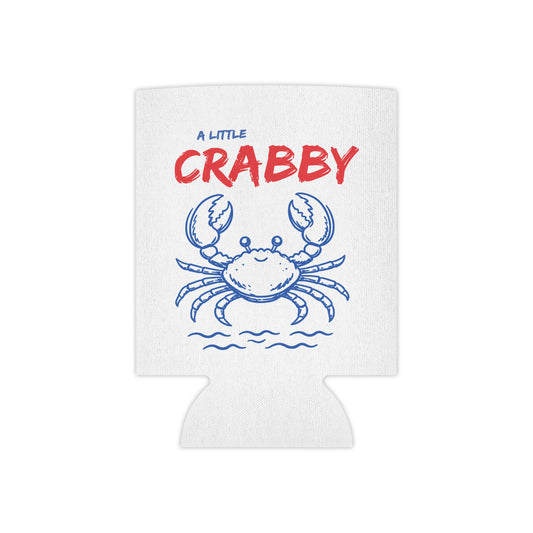 Can Cooler - "A Little Crabby" Crab Beach Koozie