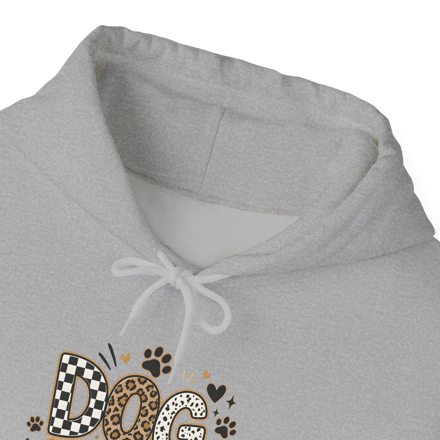Dog Mom Hoodie — Leopard Paw Graphic Sweatshirt for Pet Lovers