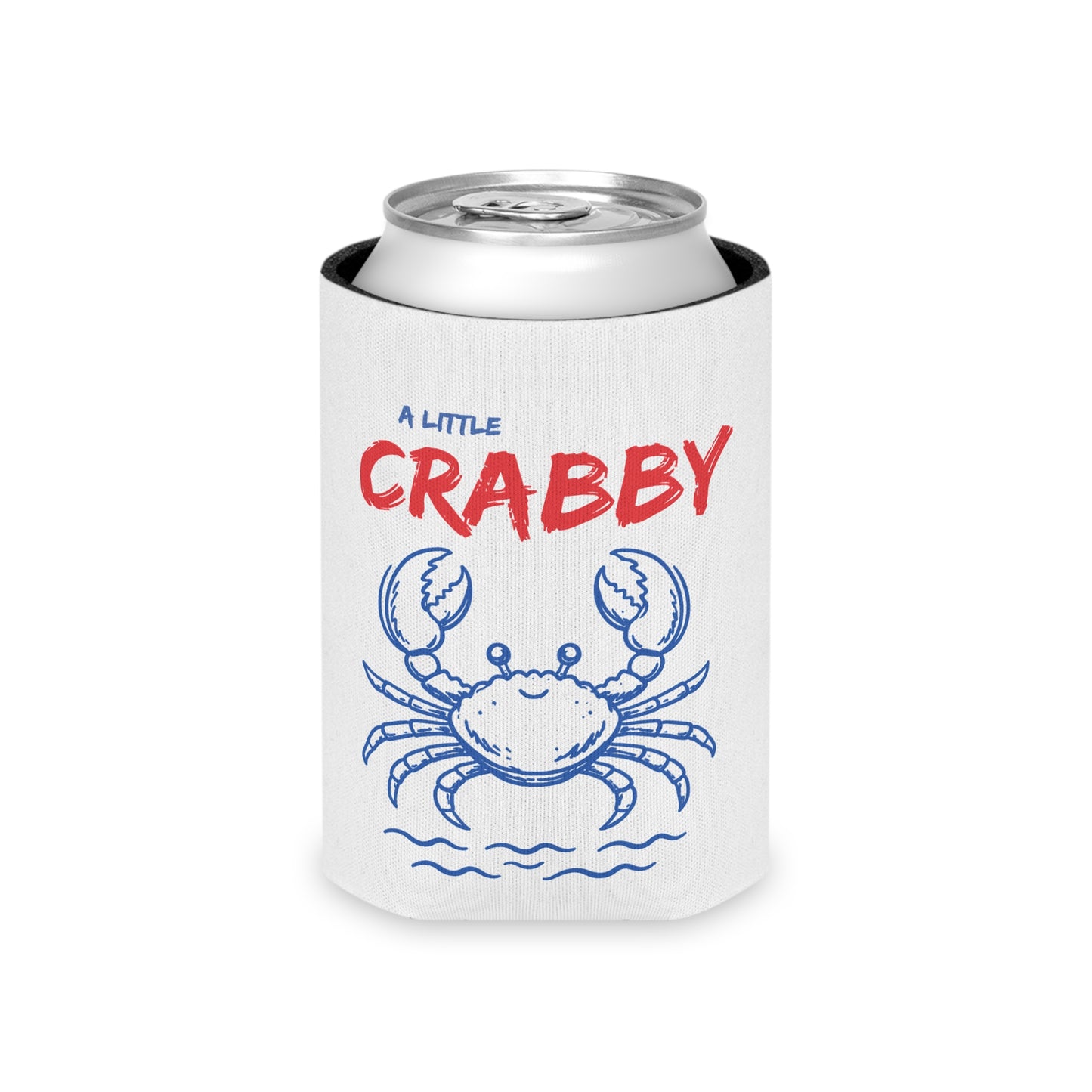 Can Cooler - "A Little Crabby" Crab Beach Koozie