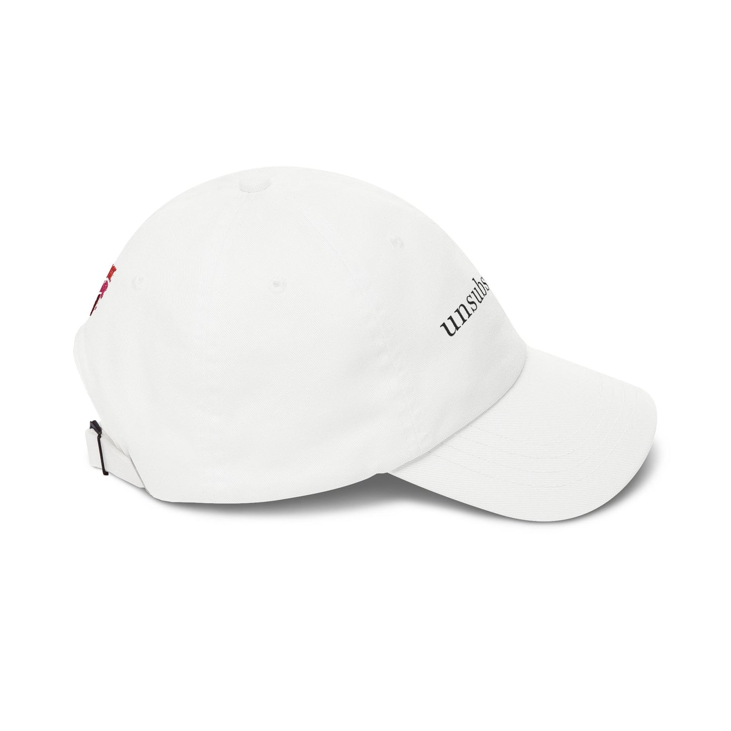 Dad Cap — "Unsubscribed" Front, "In My Self-Love Era" Back — Minimal Single Life Hat