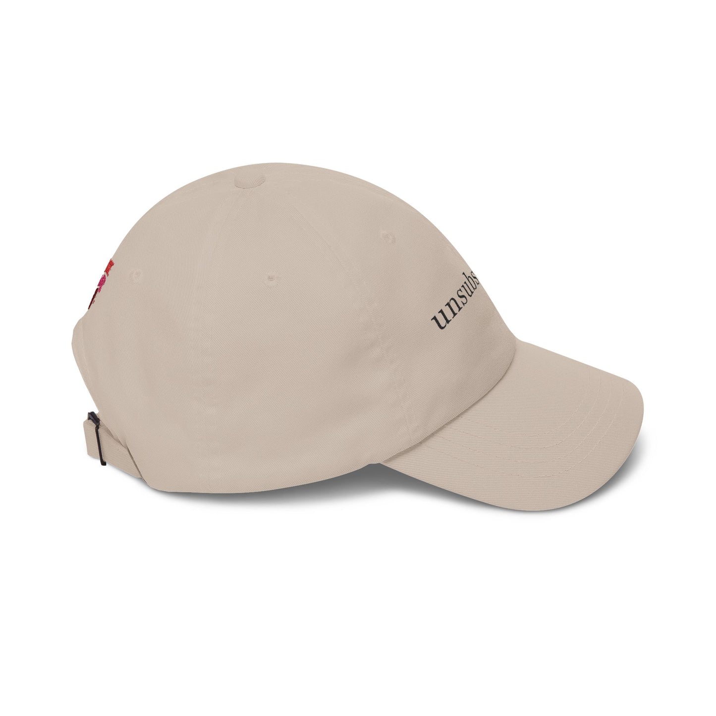 Dad Cap — "Unsubscribed" Front, "In My Self-Love Era" Back — Minimal Single Life Hat