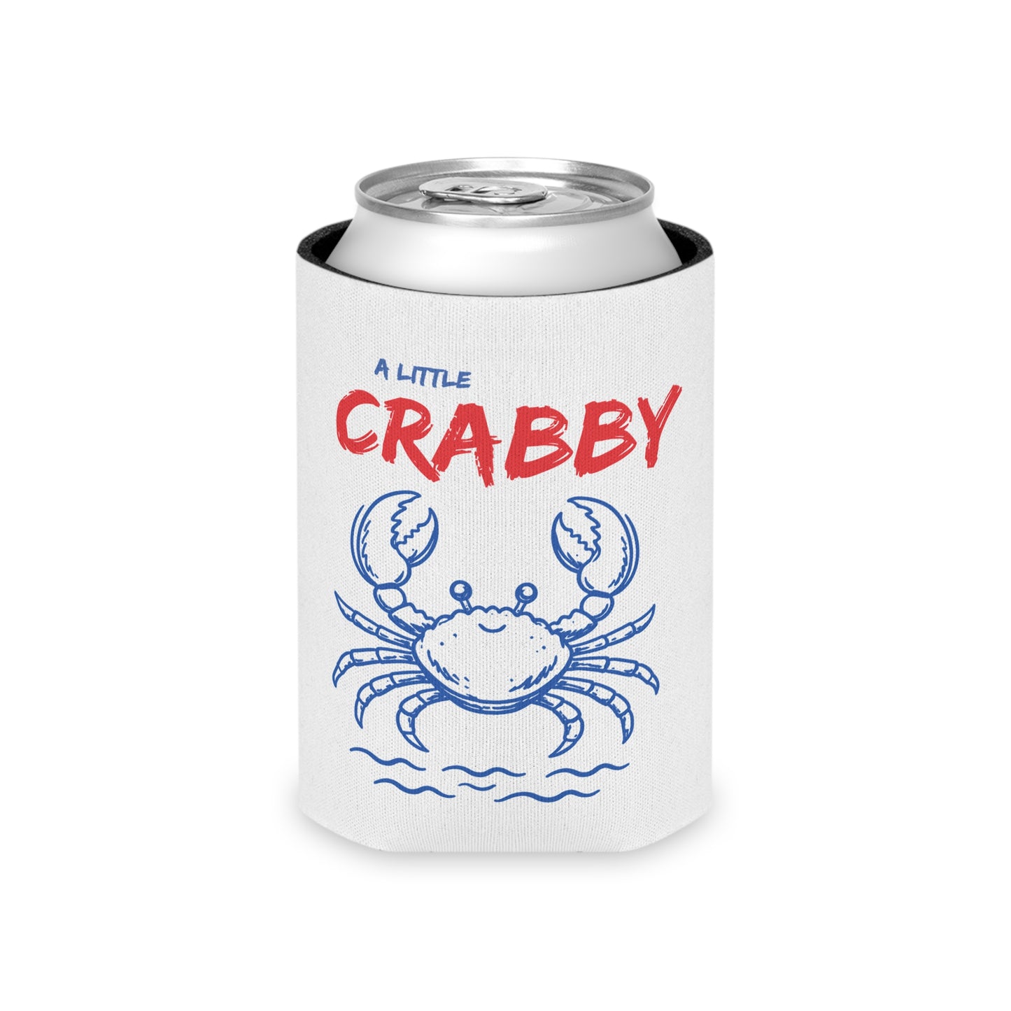 Can Cooler - "A Little Crabby" Crab Beach Koozie