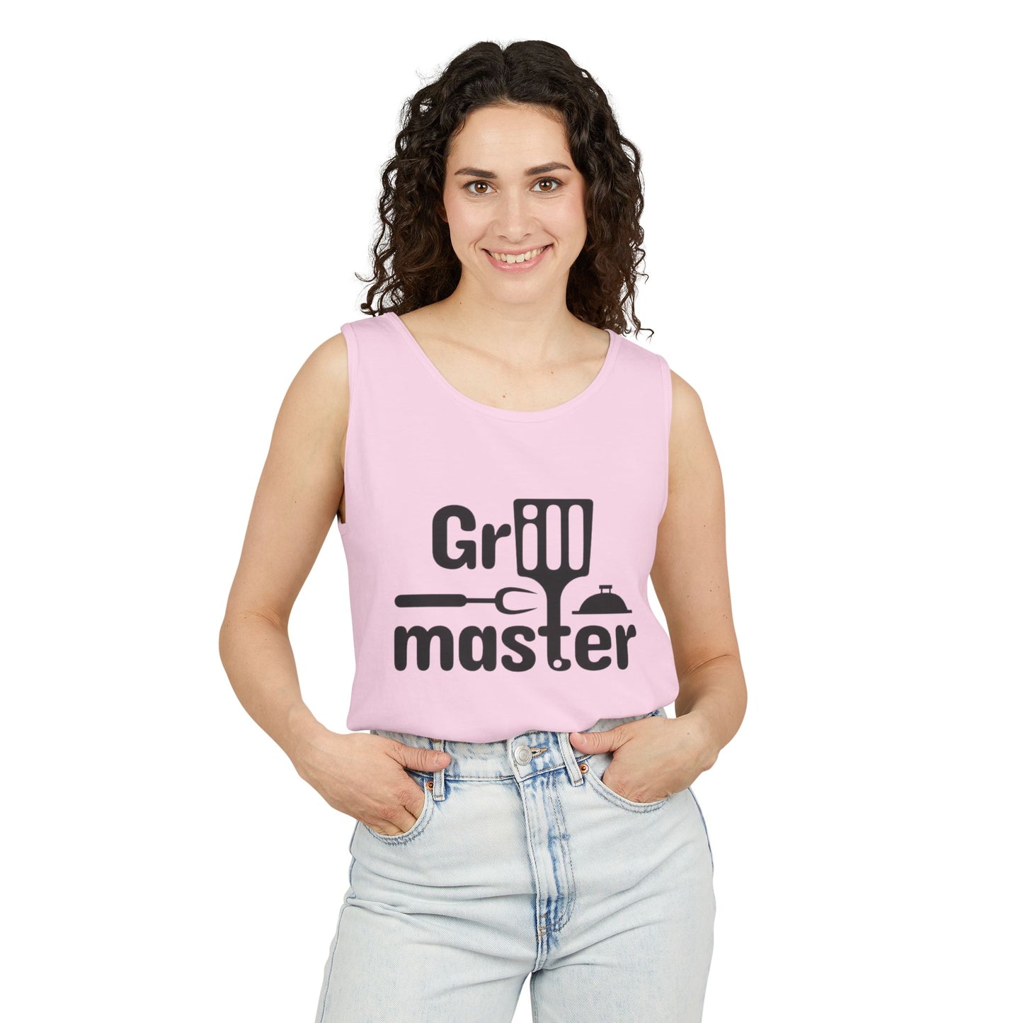 Grill Master Tank Top — Funny BBQ Apron-Style Graphic for Dad, Father’s Day & Summer Cookouts