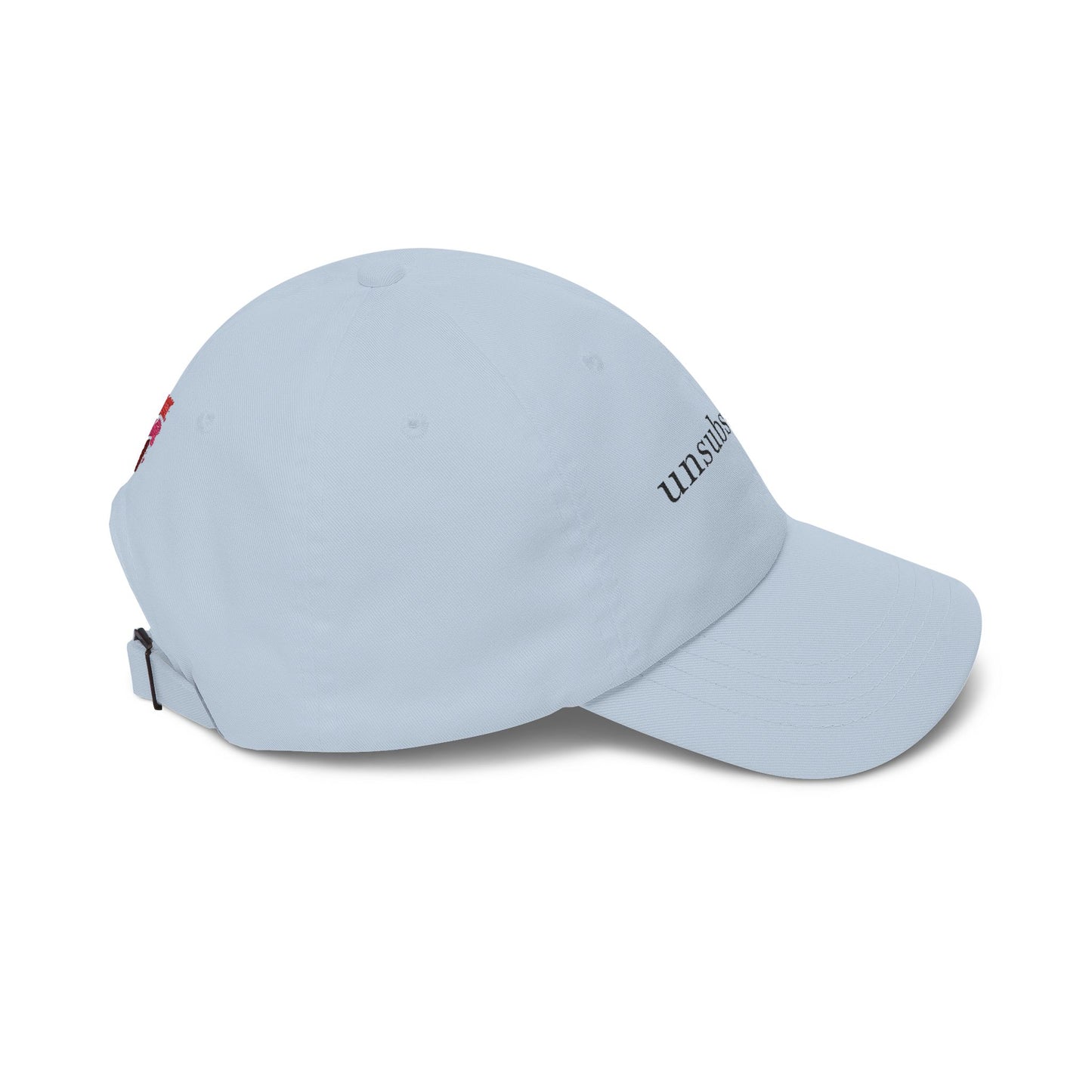 Dad Cap — "Unsubscribed" Front, "In My Self-Love Era" Back — Minimal Single Life Hat