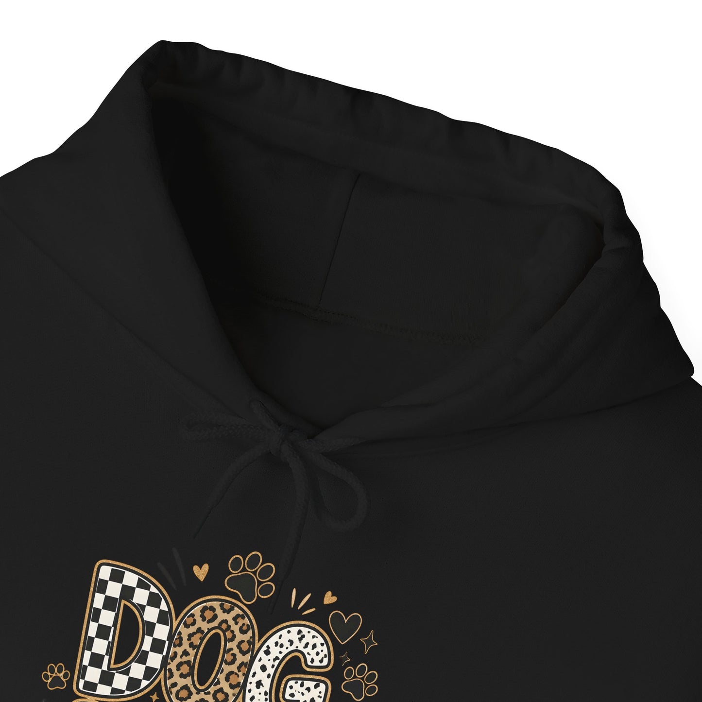 Dog Mom Hoodie — Leopard Paw Graphic Sweatshirt for Pet Lovers