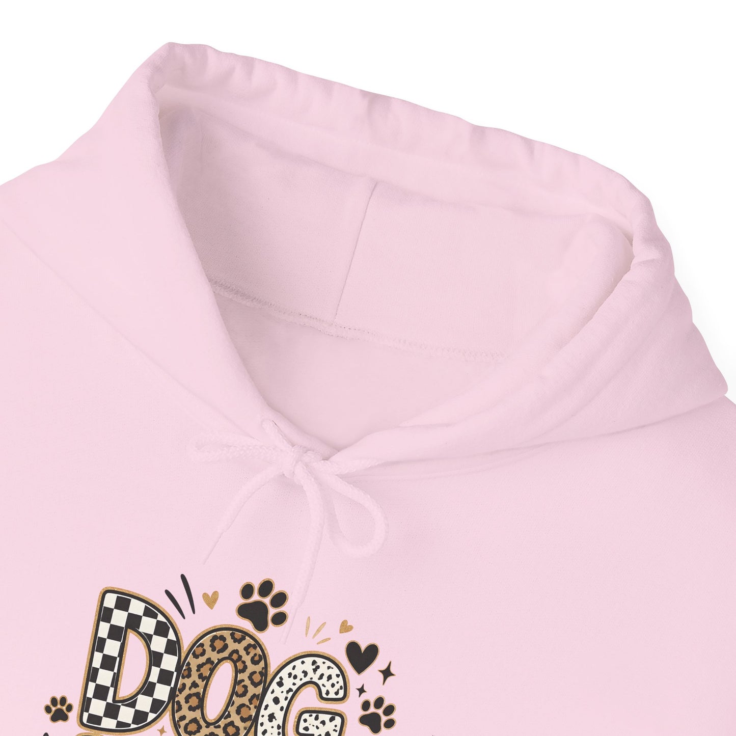 Dog Mom Hoodie — Leopard Paw Graphic Sweatshirt for Pet Lovers