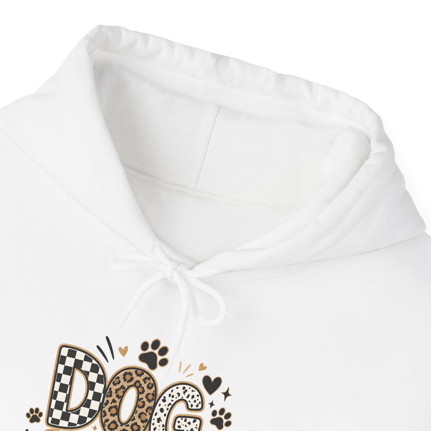 Dog Mom Hoodie — Leopard Paw Graphic Sweatshirt for Pet Lovers